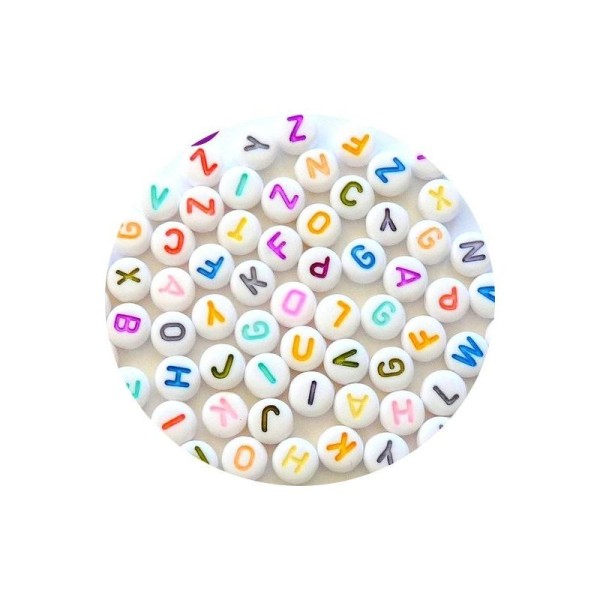 Coloré 1000 Pièces Perle Alphabet Coloré,Perles Lettres Kit,Perles Lettres Rondes,Perles Acrylique Coeur,Perles Alphabet pour Bracelet avec Fil de Cristal