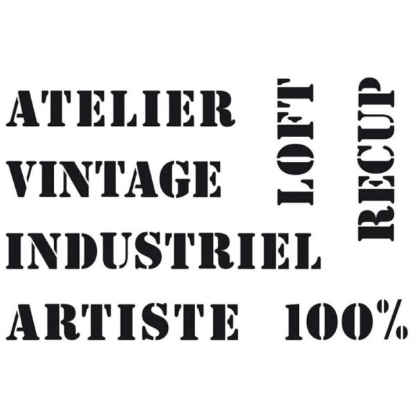 Pochoir Vintage 29,7X42 cm - Artemio Artiste Loft Atelier Industriel Recup - Photo n°1