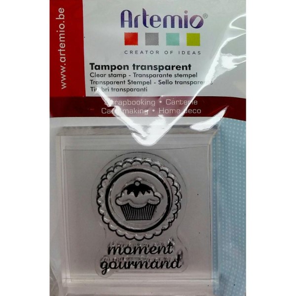 Tampon Transparent Et Bloc Acrylique 'Artemio' Moment Gourmand 4X4 cm - Photo n°1