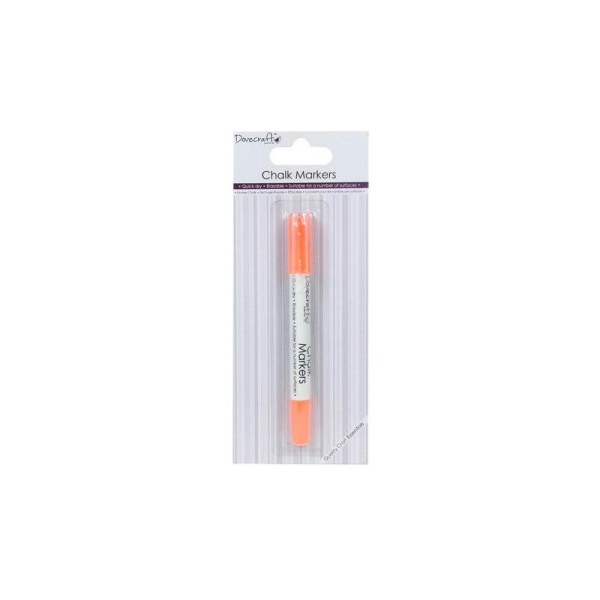 Marqueur Feutre Craie Chalk Markers Orange Fluo Sechage Rapide Effaçable Multi Surfaces - Photo n°1