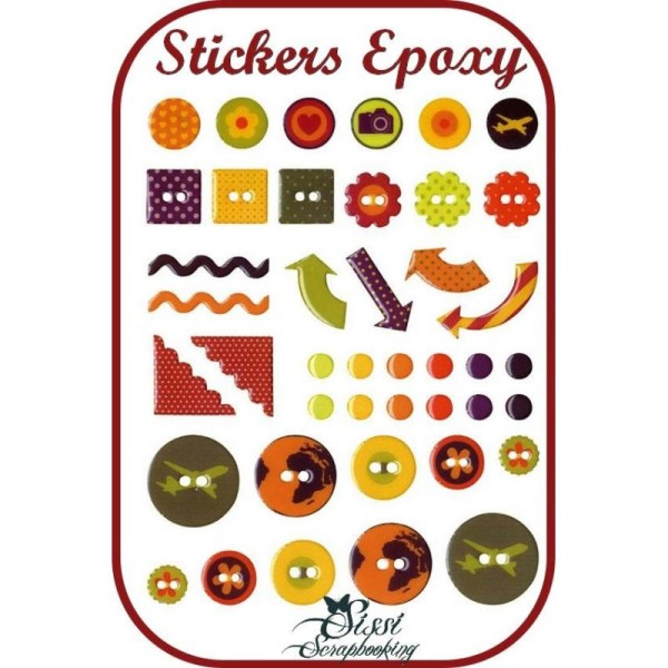 Lot 42 Stickers Epoxy Voyage Scrapbooking Collection Travel - Photo n°1