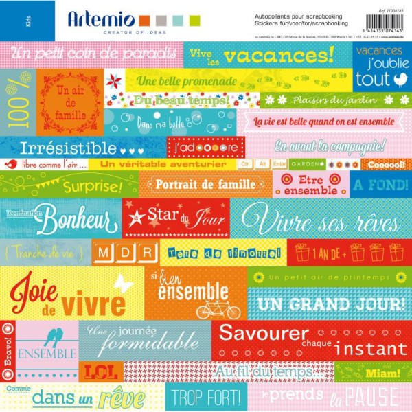 Maxi Lot Planche Stickers Fille Bonheur Amour Love Ensemble Collection Kids Enfants - Photo n°1