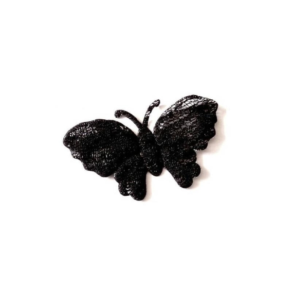 Lot Papillon Noir Dentelle Bijoux Scrapbooking Perles Mariage - Photo n°1