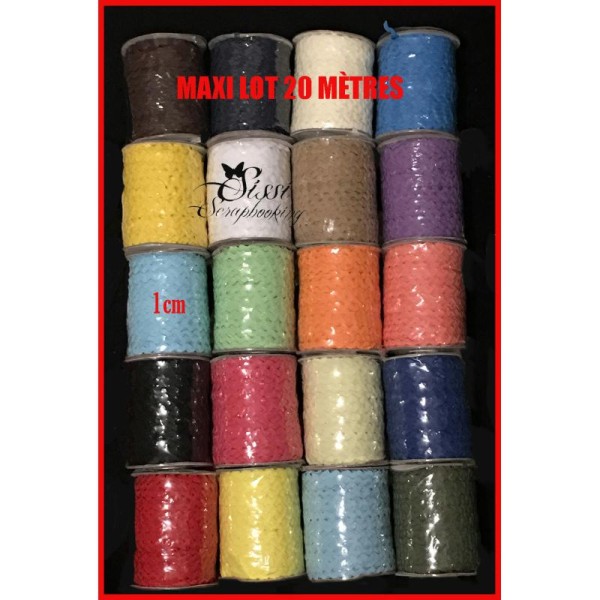 Maxi Lot 20M Ruban Ric Rac Multicolore Croquet Couture Scrapbooking 1cm - Photo n°1