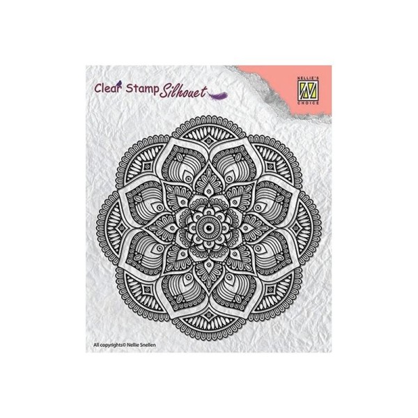 Tampon transparent clear stamp scrapbooking NELLIE'S CHOICE MANDALA - Photo n°1