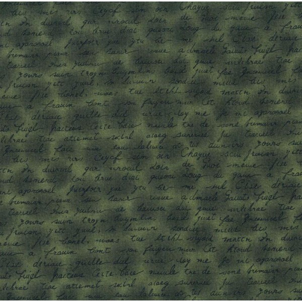Tissu vert foncé Lettre Coupon 25x110 cm patchwork couture Danemark - Photo n°1