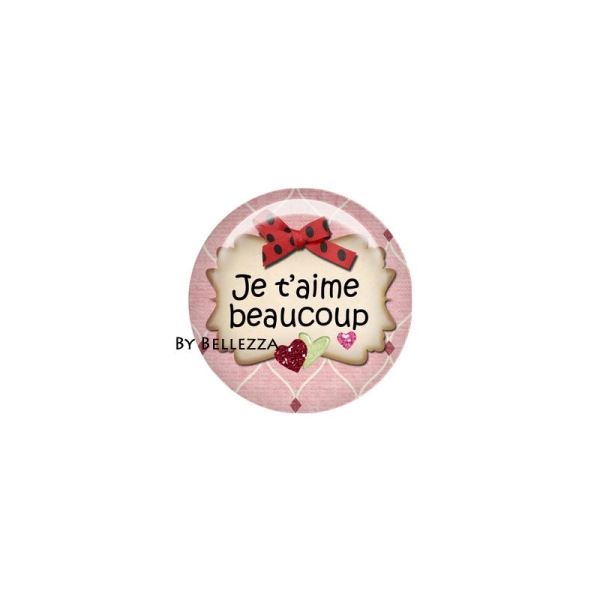 Cabochon en résine 25mm textes,messages,amour,cœur,love,saint valentin - Photo n°1