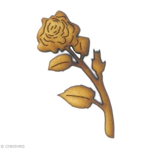 Forme en bois Nature - Rose - Photo n°1