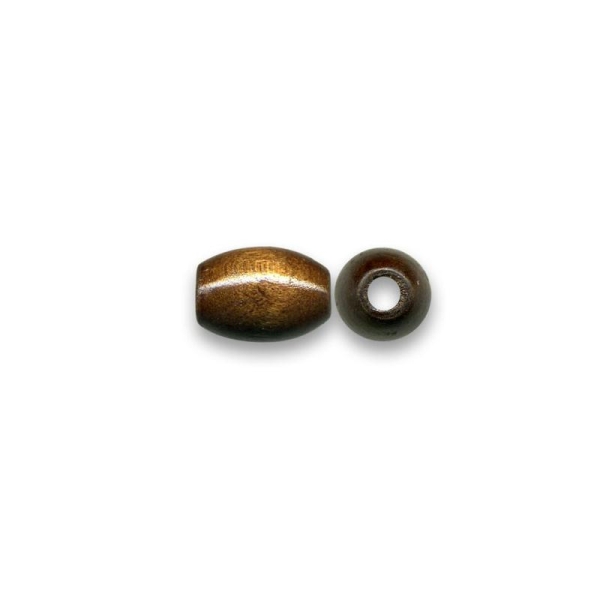 Perle en bois olive 16x10 mm naturel x10 - Photo n°1