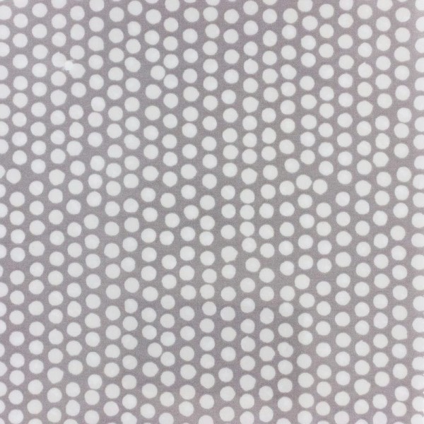 Tissu coton enduit Fryett's gris à pois blanc - Photo n°1