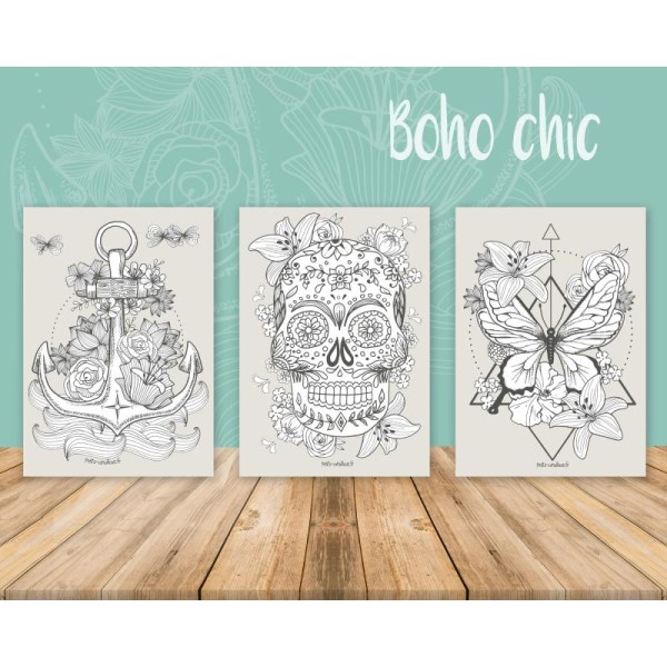 Pack affiches à colorier Boho chic - Photo n°3