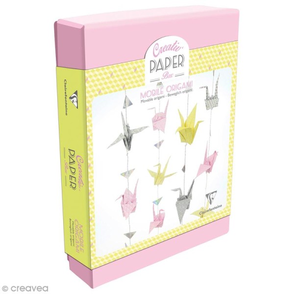 Kit Creativ' Paper box Clairefontaine - Mobile grues Origami - Photo n°1