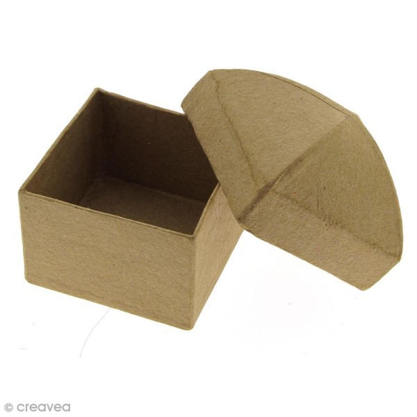Boîte carrée couvercle dôme 5,5 cm - Photo n°2