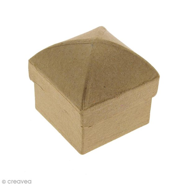 Boîte carrée couvercle dôme 5,5 cm - Photo n°1