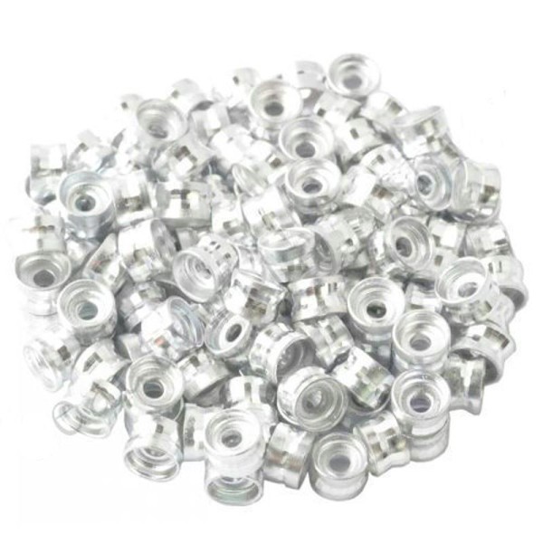 Lot de 20 Perles Rondelles Aluminium 6mm x 4mm Argenté - Photo n°1