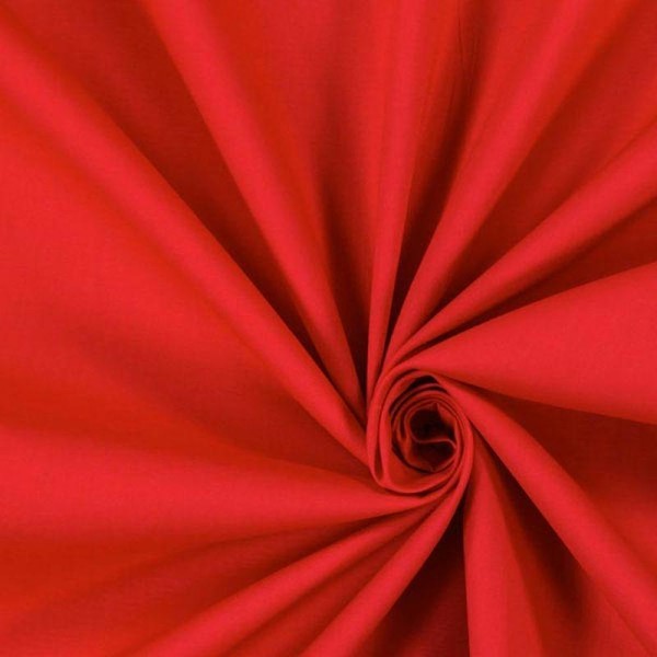 Tissu coton rouge - Photo n°1
