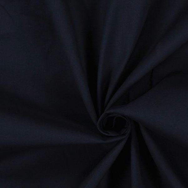 Tissu coton bleu nuit - Photo n°1