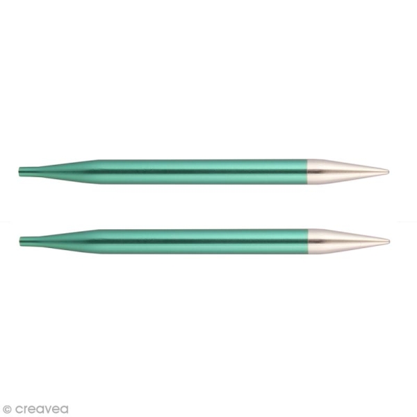 Aiguilles circulaires interchangeables Knit Pro - Turquoise - N°8 - Photo n°1