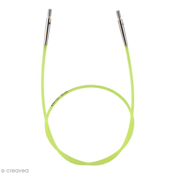 Câble pour aiguille interchangeable - Vert citron - 39 cm - Photo n°1