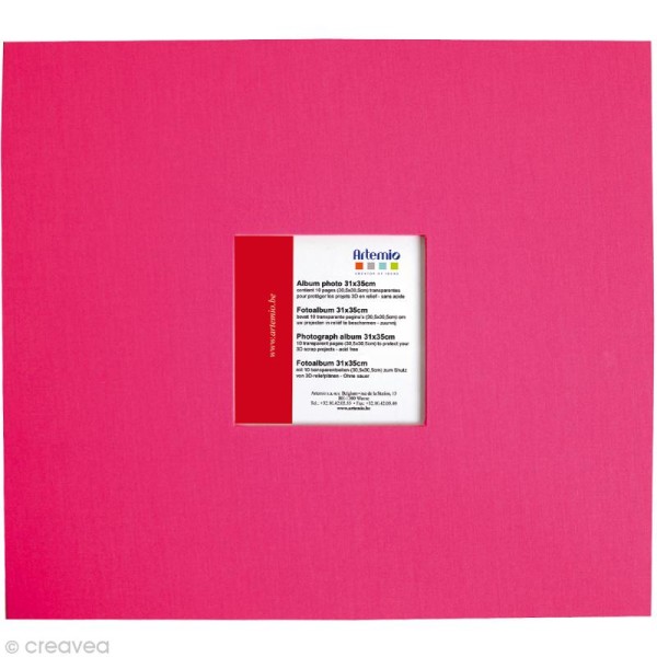 Album pour scrapbooking Fuchsia 31 x 35 cm - Photo n°1