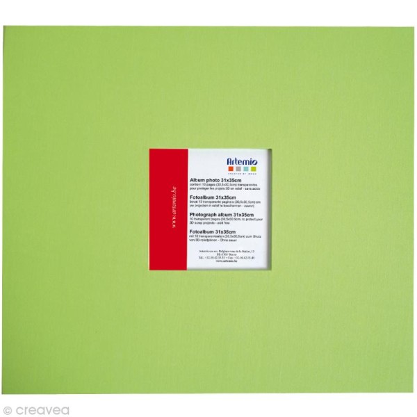 Album pour scrapbooking Vert pomme 31 x 35 cm - Photo n°1