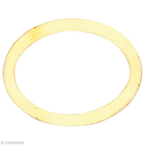 Cadre ovale en bois 6 cm x3 - Photo n°1