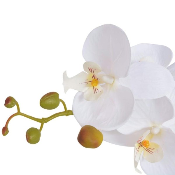 Vidaxl Plante Artificielle Avec Pot Orchidée 65 Cm Blanc - Photo n°2