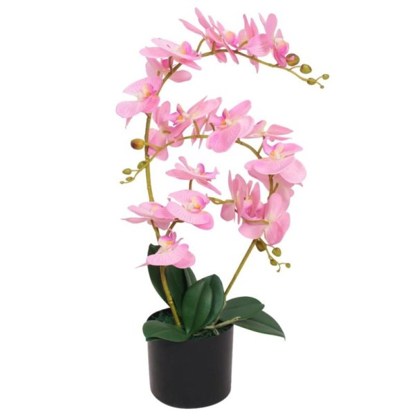 Vidaxl Plante Artificielle Avec Pot Orchidée 65 Cm Rose - Photo n°1