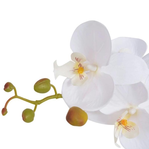 Vidaxl Plante Artificielle Avec Pot Orchidée 75 Cm Blanc - Photo n°2