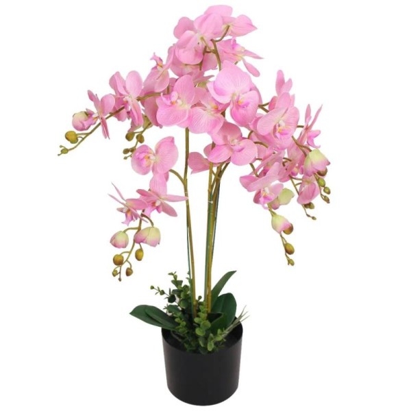 Vidaxl Plante Artificielle Avec Pot Orchidée 75 Cm Rose - Fleurs et plantes  - Creavea