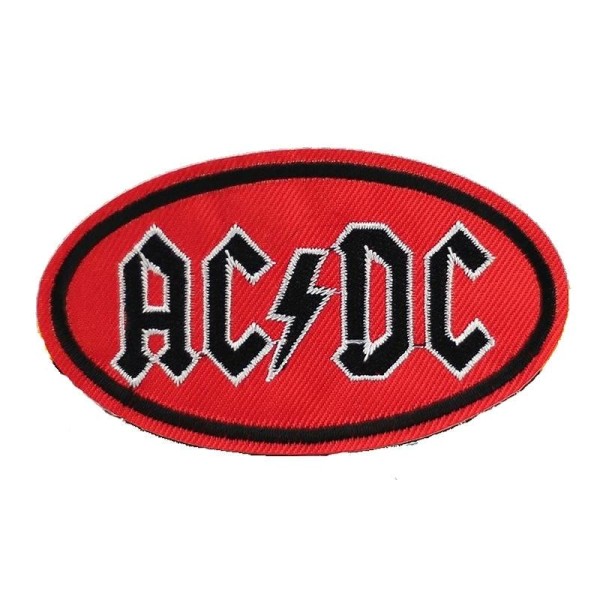 Ecusson brodé AC/DC patch thermocollant hard rock music 9,4 cm - Photo n°1