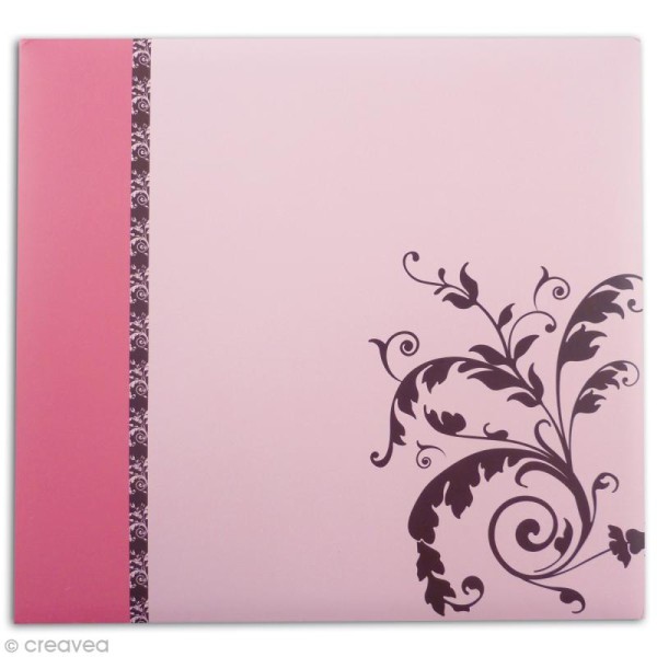 Album scrapbooking Toga - Arabesques rose et chocolat - 30,5 x 30,5 cm - Photo n°1