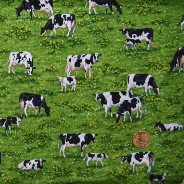 Coupon 45cm X 55cm Les vaches au pré de makower - Photo n°1