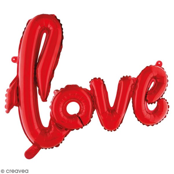 Ballon écriture Aluminium - Love - Rouge - 1 pce - Photo n°1