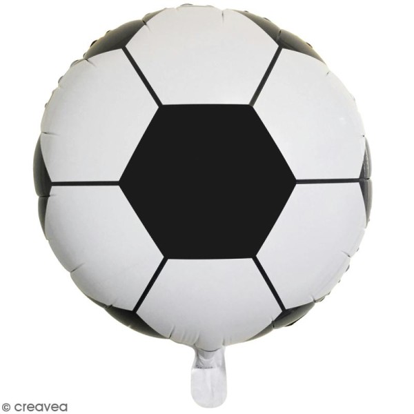 Ballon rond aluminium - Ballon de foot - Noir et blanc - 1 pce - Photo n°2