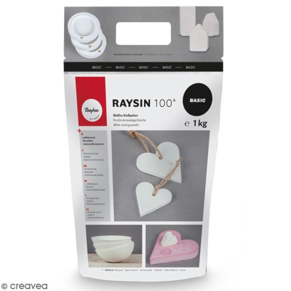 Poudre de moulage Raysin 100 Basic - Blanc - 1 kg - Photo n°0