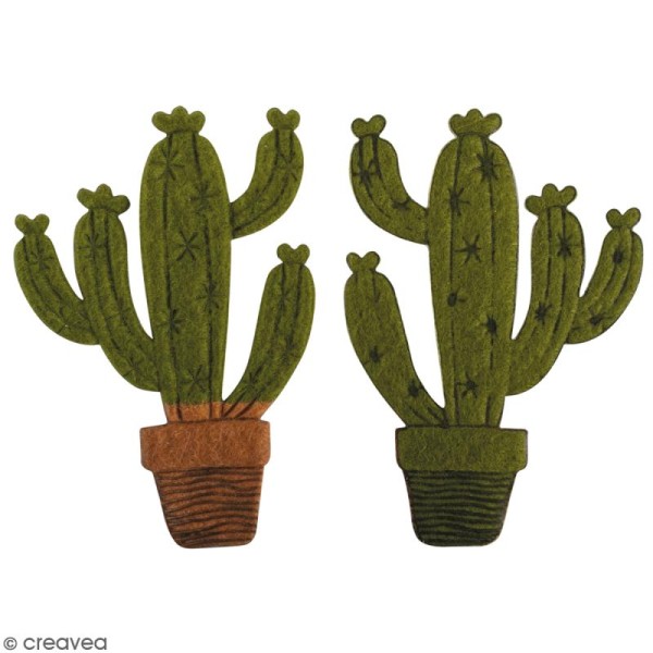 Forme en feutrine Décoration - Cactus - 3 pcs - Photo n°1