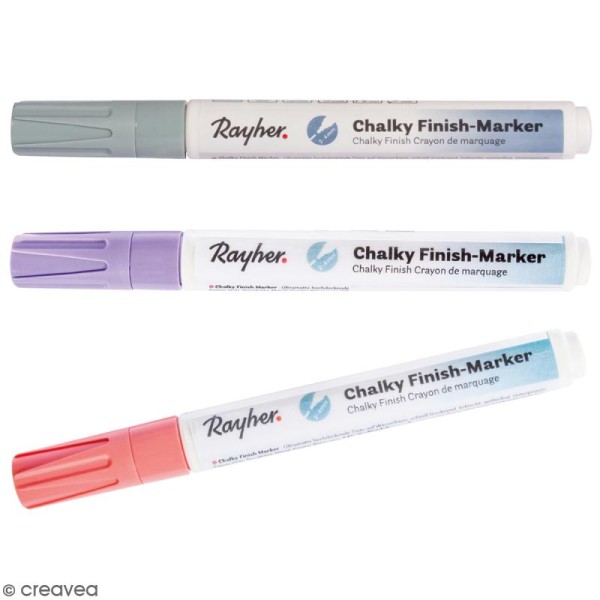 Marqueur permanent Chalky Finish Rayher - Pointe Ronde moyenne 2-4 mm - Photo n°1