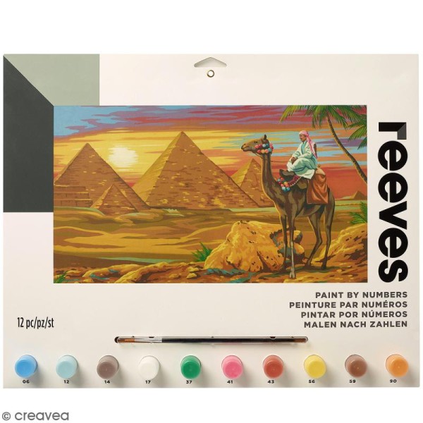 Peinture au numéro Adulte Reeves - Désert égyptien - 40 x 30 cm - 12 pcs - Photo n°1
