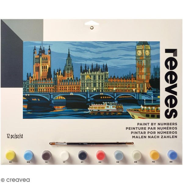 Peinture au numéro Adulte Reeves - Palais de Westminster - 40 x 30 cm - 12 pcs - Photo n°1