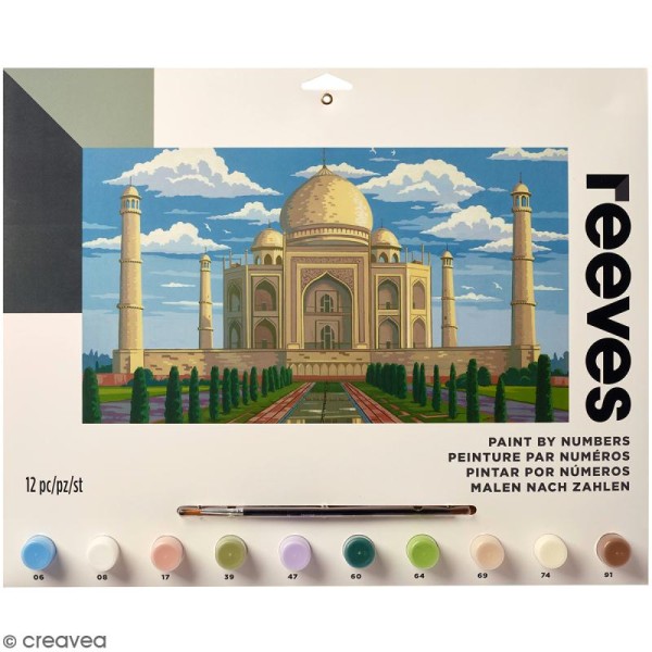 Peinture au numéro Adulte Reeves - Taj Mahal - 40 x 30 cm - 12 pcs - Photo n°1