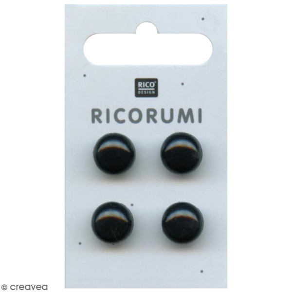 Boutons yeux à coudre Ricorumi - 11 mm - 4 pcs - Photo n°1