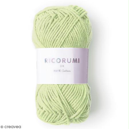Fil à crocheter en coton Rico Design - Ricorumi - Vert pastel - 25 g