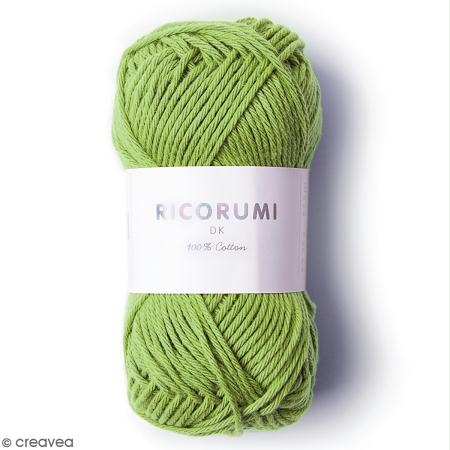 Fil à crocheter en coton Rico Design - Ricorumi - Vert pistache - 25 g