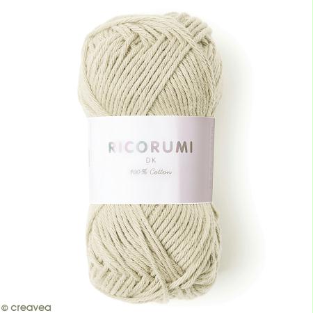 Fil à crocheter en coton Rico Design - Ricorumi - Ecru - 25 g
