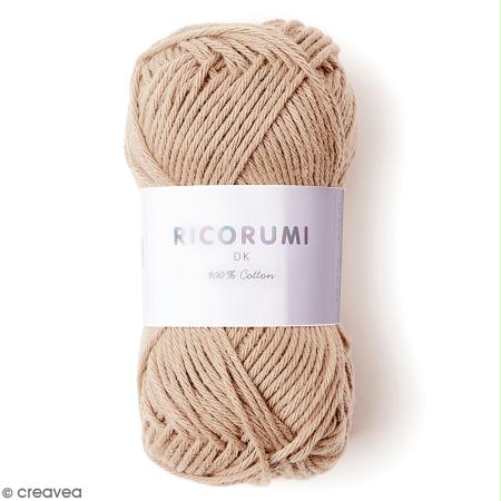 Fil à crocheter en coton Rico Design - Ricorumi - Beige - 25 g