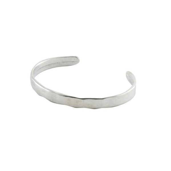 Support bracelet rigide 60x7 mm irrégulier argenté - Photo n°1