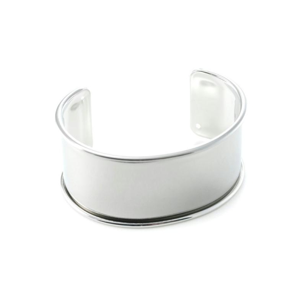 Support bracelet rigide esclave 30 mm rhodium - Photo n°1