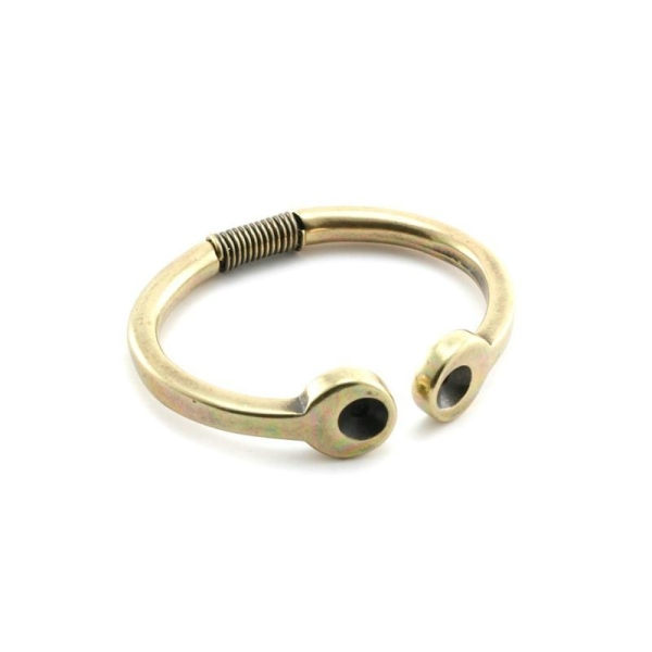 Bracelet métal 65mm pour strass Swarovski bronze - Photo n°1