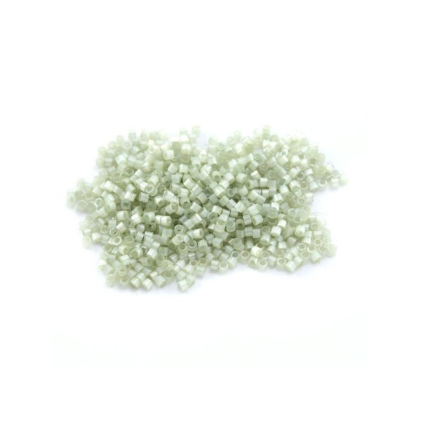 5 G (+/- 875 perles) Délica 11/0 lime pale soie satiné n°1815 - Photo n°1